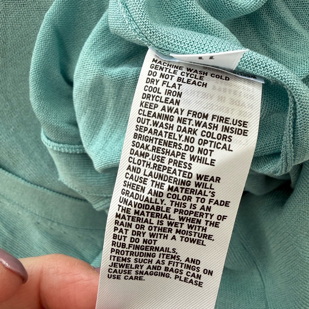 Uniqlo | Long Sleeve V-neck Cardigan | Size Large | Aqua - Picture 7 of 7